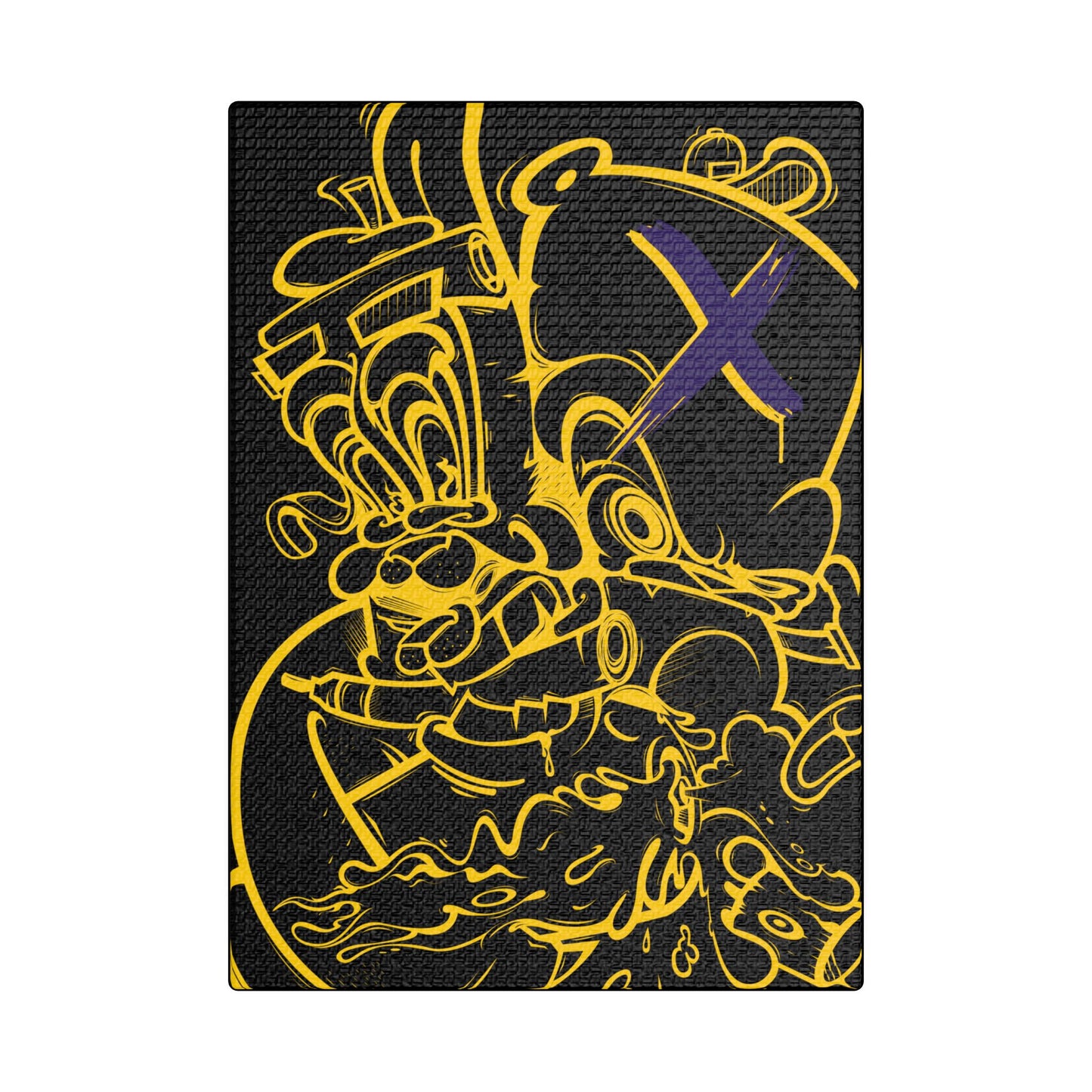 Satin Canvas - Black x Yellow