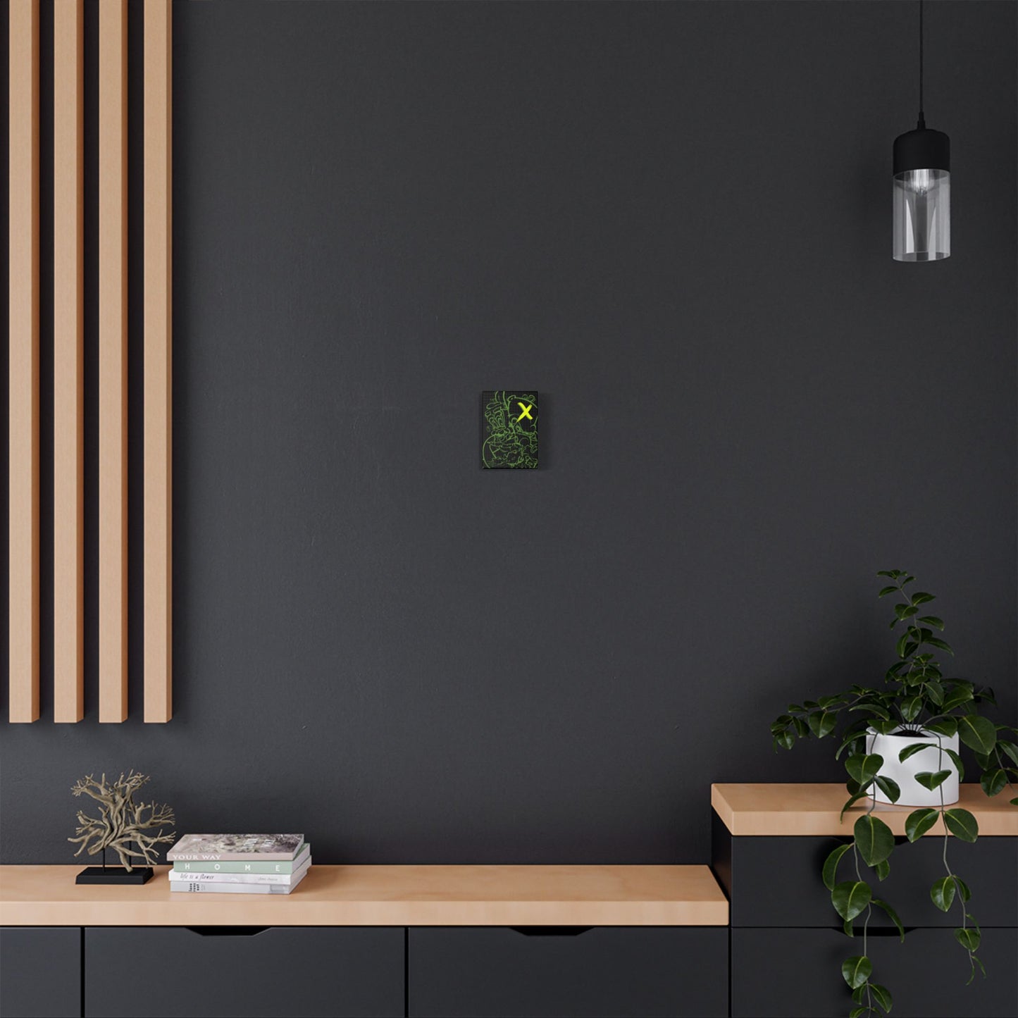 Satin Canvas - Green x Black