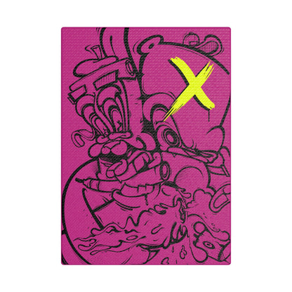 Satin Canvas - Pink x Black